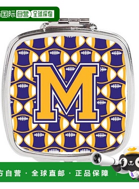 自营 Carolines Treasures CJ1064-MSCM 字母 M 足球紫色和正品