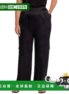 自营 Johnny Was Plus 褶皱套穿长裤 - 黑色阔腿裤 美国直发奥莱