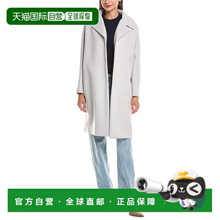 Cashmere Blend Coat 美国奥莱直发 自营Herno grey Wool