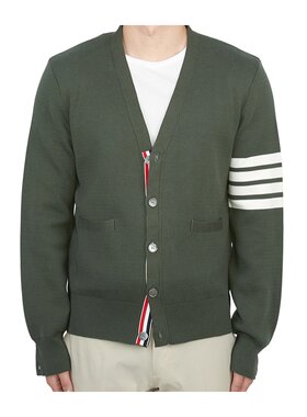 Thom Browne 棉质绉布 V 领开衫 MKC171A00219