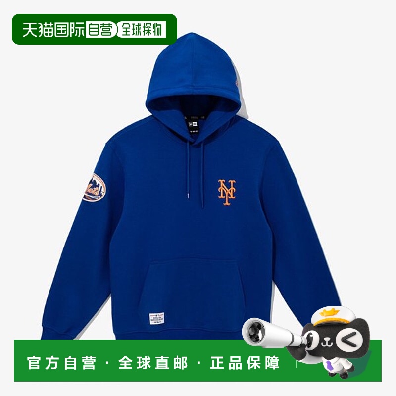 韩国直邮NEW ERA [New Era] MLB 纽约大都会队袖子补丁连帽衫 141
