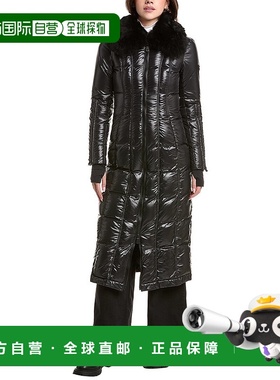 自营Post Card Alpaca-Trim Down Jacket - black 美国奥莱直发