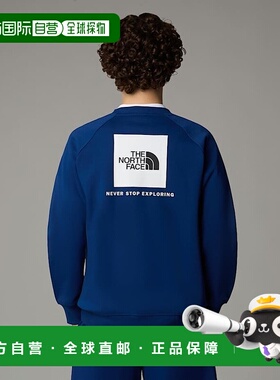 自营欧洲直邮北面Redbox 男士插肩袖运动衫TheNorthFace羊毛卫衣