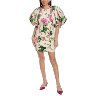 自营 Oscar de la Renta 露背真丝衬里紧身连衣裙 - 白色 美国奥