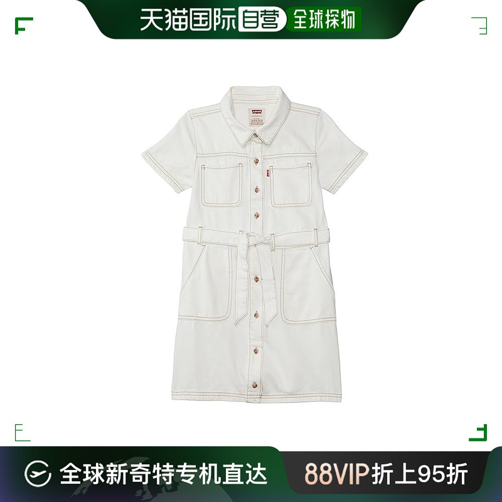 香港直邮潮奢 Levi'S 李维斯 女童 牛仔束带连衣裙(大童)童装 女装/女士精品 连衣裙 原图主图