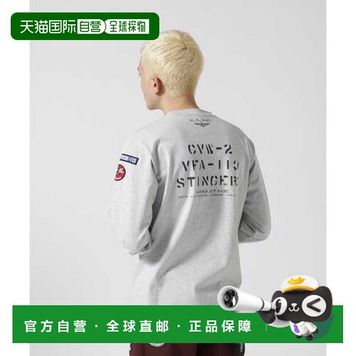 日本直邮AVIREX NAVAL PATCH 长袖T恤