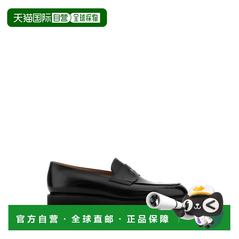 香港直邮John Lobb 男士 Lopez 黑色皮质乐福鞋 3AG0新款一脚蹬