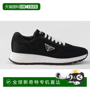 普拉達(dá) 男士 香港直郵潮奢 黑色納巴革運(yùn)動(dòng)鞋 2EE36 Prada 1h可退