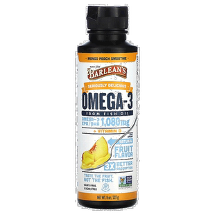 香港直邮巴宁,极其美味的 Omega-3 鱼油，芒果桃奶昔，1,080 毫克
