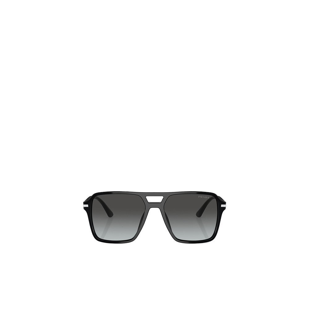 PRADA 男士太阳镜 PR20YS1AB06T SS2024 黑色 几何框太阳镜