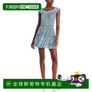 蓝色花朵 自营poupette 花卉圆领迷你连衣裙 美 barth女式