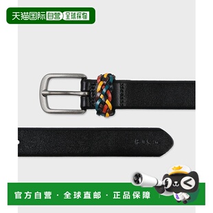 1h可退 日本直邮Paul Smith 男士 牛皮革 多彩编织休闲皮带 25070