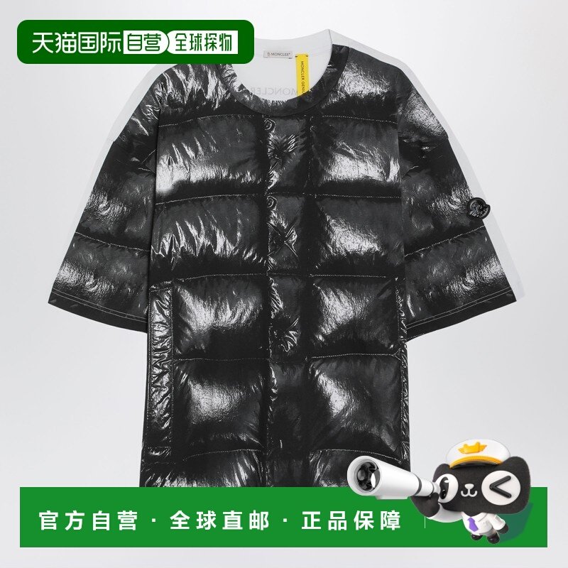 香港直邮Moncler X A$AP Rocky 男士 黑色棉质数字印花T恤 8C0000,男装,T恤,淘宝优惠券,粉丝福利购,淘宝优惠卷