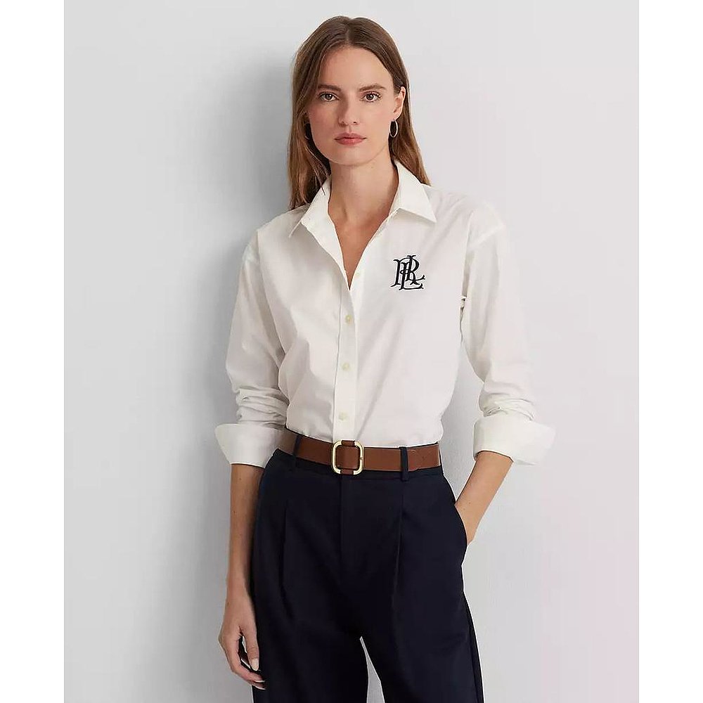 美国直邮RALPH LAUREN女士衬衫长袖宽松型 时尚舒适百搭女装上装
