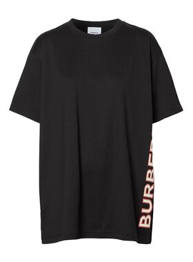 BURBERRY 女士衬衫 80373821 SS2023 黑色 logo印花短袖T恤