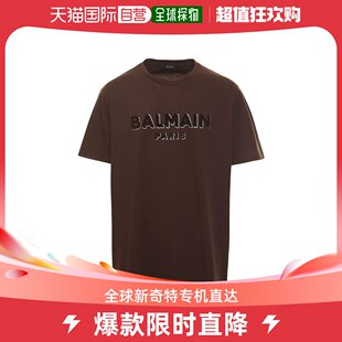 巴尔曼 男士 Balmain 香港直邮潮奢 徽标圆领T恤