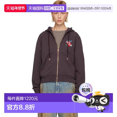 1h可退 香港直邮Casablanca 女士 紫色 Dragonfly Floral Embroid