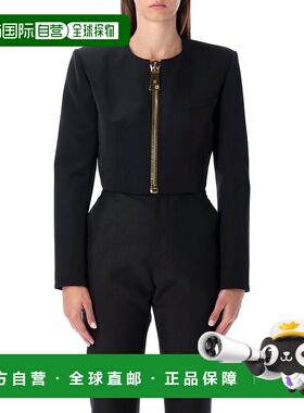 香港直邮BALMAIN 女士夹克 FF0SD228WC090PA AW2025 黑色 ZIPPED