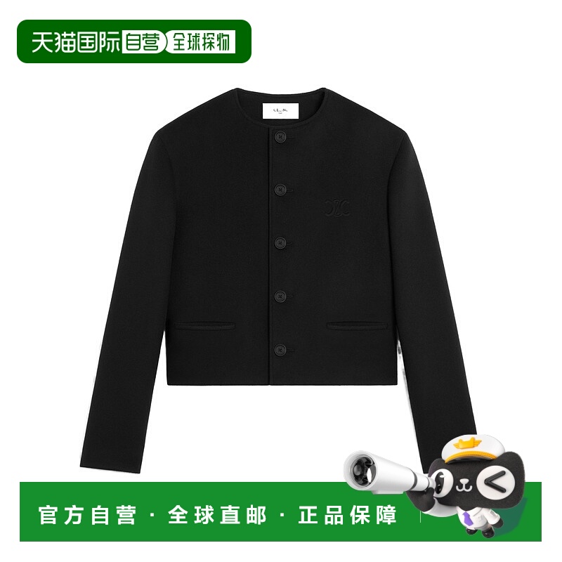 香港直邮CELINE 男士夹克 RV0PC998K38NO AW2025 黑色 羊毛开衫夹