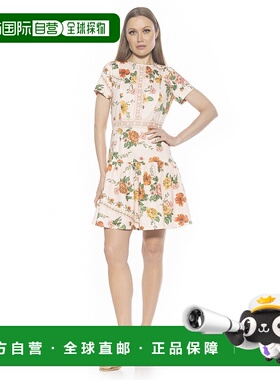 自营 alexia admorAlexa Short Sleeve Dress - beige floral 美