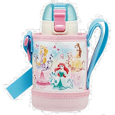 【日本直邮】Skater斯凯达 儿童水壶带外壳 400ml 迪士尼公主KSTC