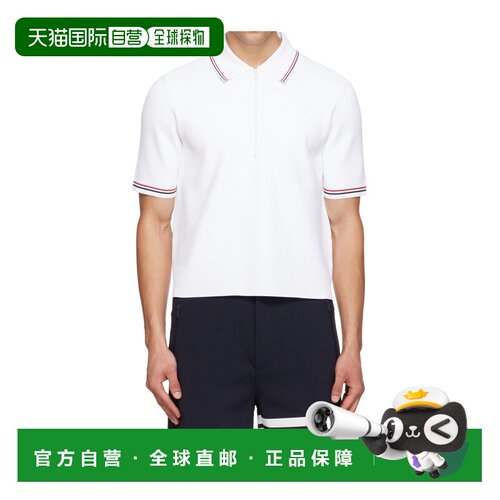 1h可退 香港直邮THOM BROWNE 男士T恤 MKP157AY5502100 SS2026 白