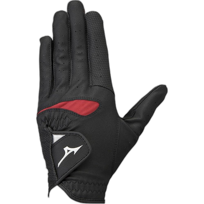 【日本直邮】Mizuno美津浓 高尔夫手套 左 黑/红 22cm 5MJML25309