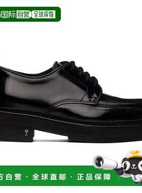 1h可退 香港直邮潮奢 Ami Paris 男士 黑色 Square Toe 德比鞋 US