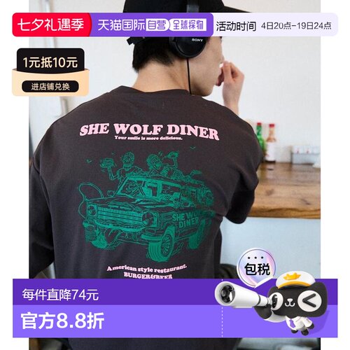 日本直邮SHE WOLF DINER×FREAK'S STORE 男女同款 抗菌防臭速干T