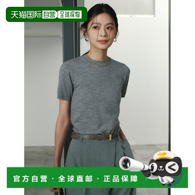 日本直邮anuans 女装 半袖美利诺羊毛混纺针织套头衫 15261110600