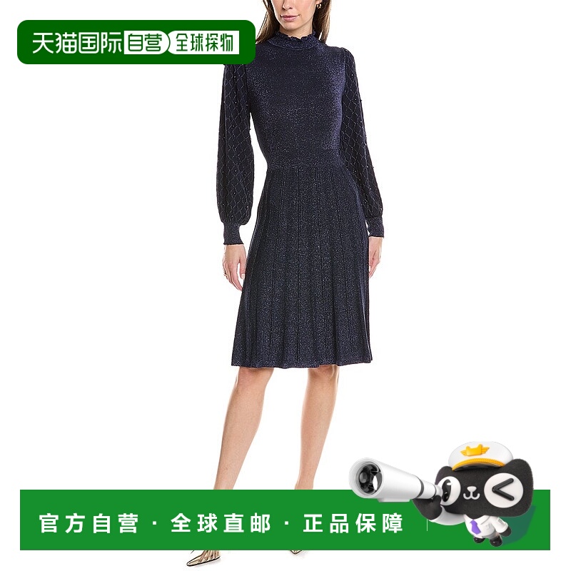 自营Nanette Nanette Lepore Mock Sweaterdress - blue 美国奥莱