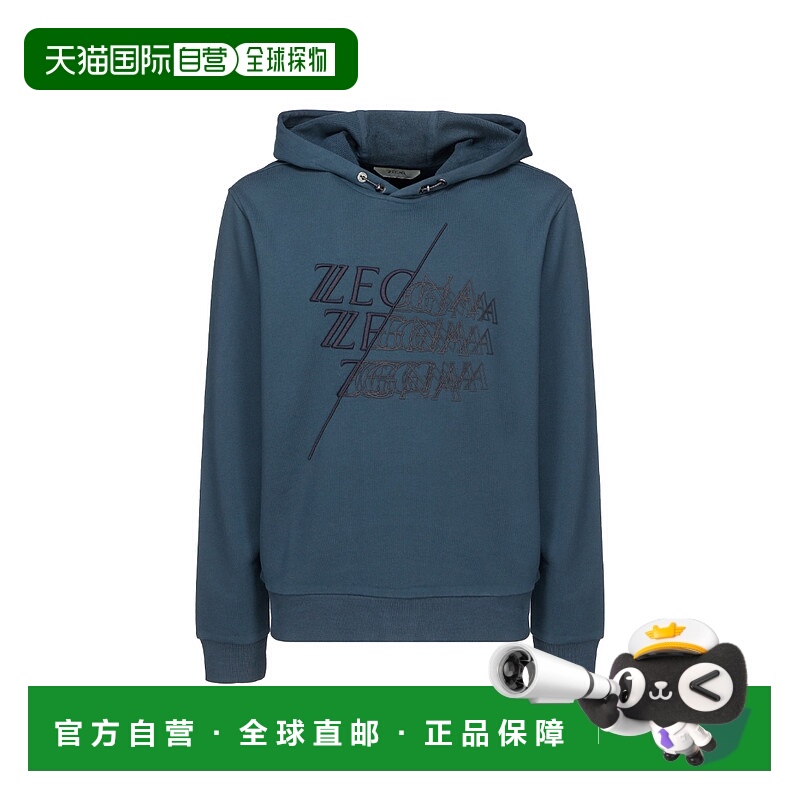 【99新未使用】香港直邮Z Zegna 徽标连帽卫衣 VY458ZZ896H杰尼亚
