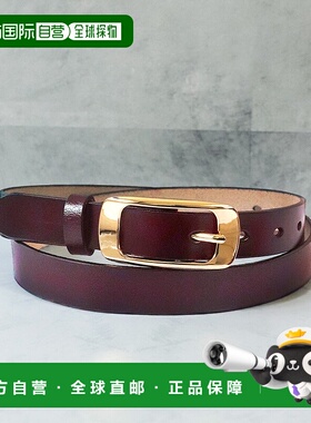 日本直邮florge 方形框架扣厚款皮革腰带 FL8218EW08194 腰带