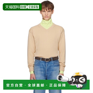 香港直邮AURALEE 男士 驼色 Light Cashmere Knit V-Neck 毛衣 A2