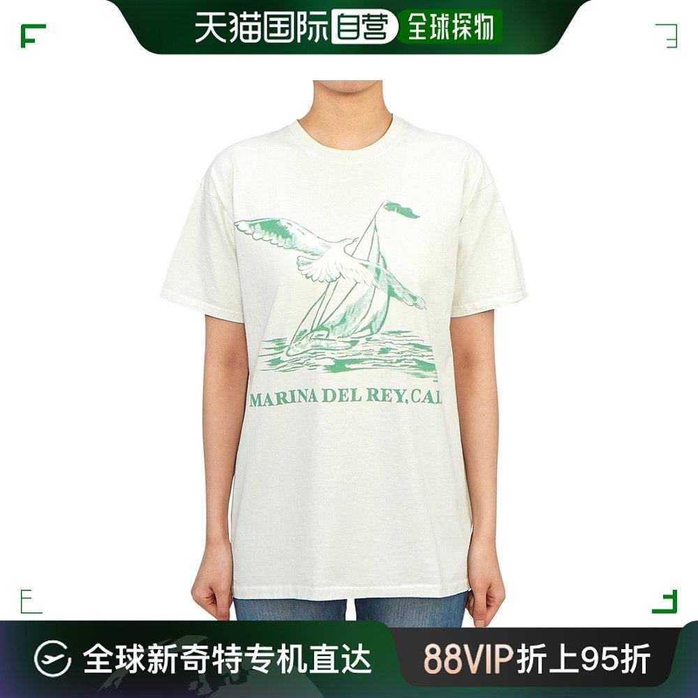 韩国直邮野驴 t marina del rey light dyed green w 女士 半袖t