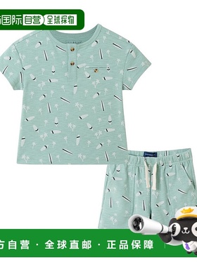 自营 andy & evanAndy&Evan水洗冲浪板Henley&配套短裤-绿色 美国