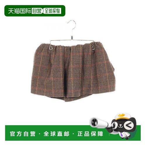 日本直邮中古Miu Miu缪缪女A级95新skirt裙子羊毛裙子棕色
