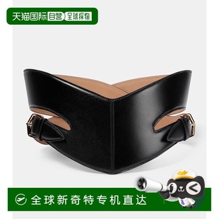 香港直邮潮奢 女士 1h可退 Alaia 舒适时 镂空皮带腰带 black黑色