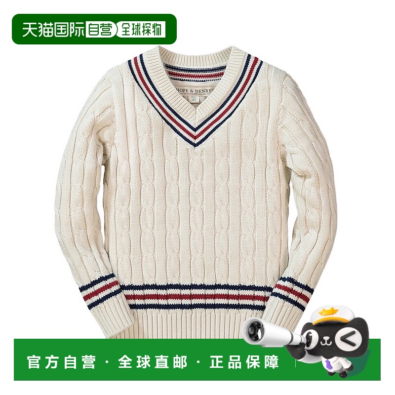自营Hope & Henry Tennis Sweater - white 美国奥莱直发