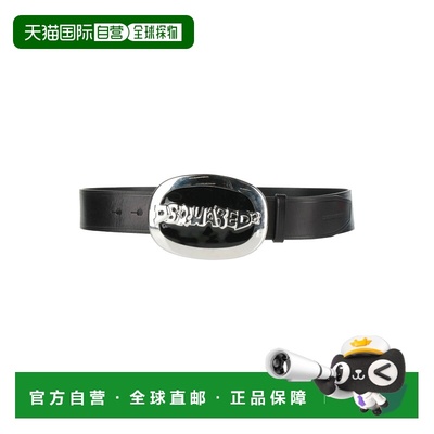 1h可退 香港直邮潮奢 Dsquared2 二次方 男士 皮带腰带 black黑色