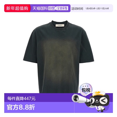 1h可退 香港直邮潮奢 GOLDEN GOOSE 男士 Used 染色感棉质T恤 GUP