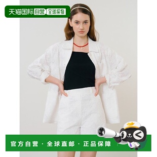 韩国直邮ANEDIT D Ines Broderie A 字休闲裤_白色短裤