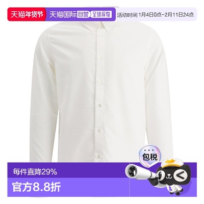 1h可退 香港直邮A.P.C. 男士 翻领长袖衬衫 COECKH12499 white白