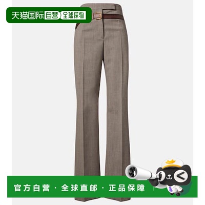 1h可退 香港直邮Prada 普拉达 女士 Trompe l'œil 直筒长裤