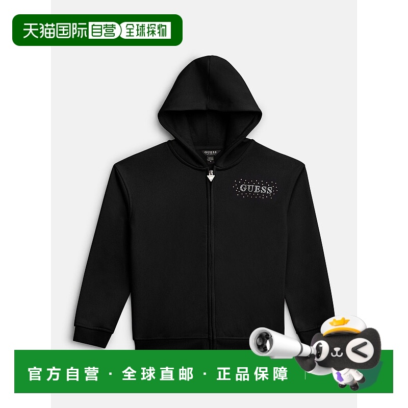 自营guessEco Eva Full-Zip Active Hoodie (7-14) - black 美国