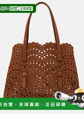 1h可退 香港直邮alaia 女士 Mina 25 Vienne 波浪纹皮革手提包