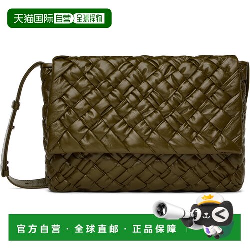 香港直邮Bottega Veneta 葆蝶家 男士 卡其色 Rumple 斜挎包 7765