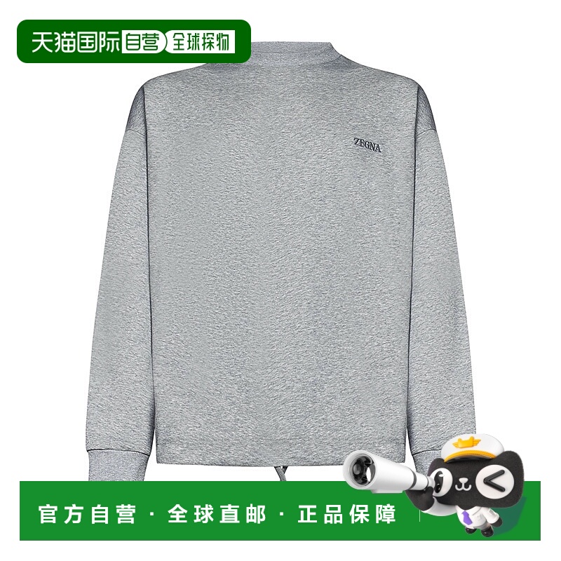 香港直邮Zegna Logo 刺绣圆领卫衣衛衣N6MGI1940032男杰尼亚
