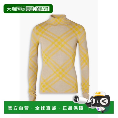 香港直邮潮奢 Burberry 巴宝莉 男士 turtleneck sweater 格纹罗