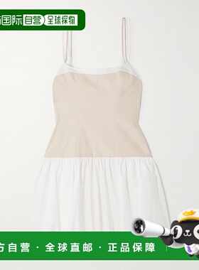 1h可退 香港直邮潮奢 Simkhai 女士 Fifi 亚麻混纺褶皱棉混纺府绸